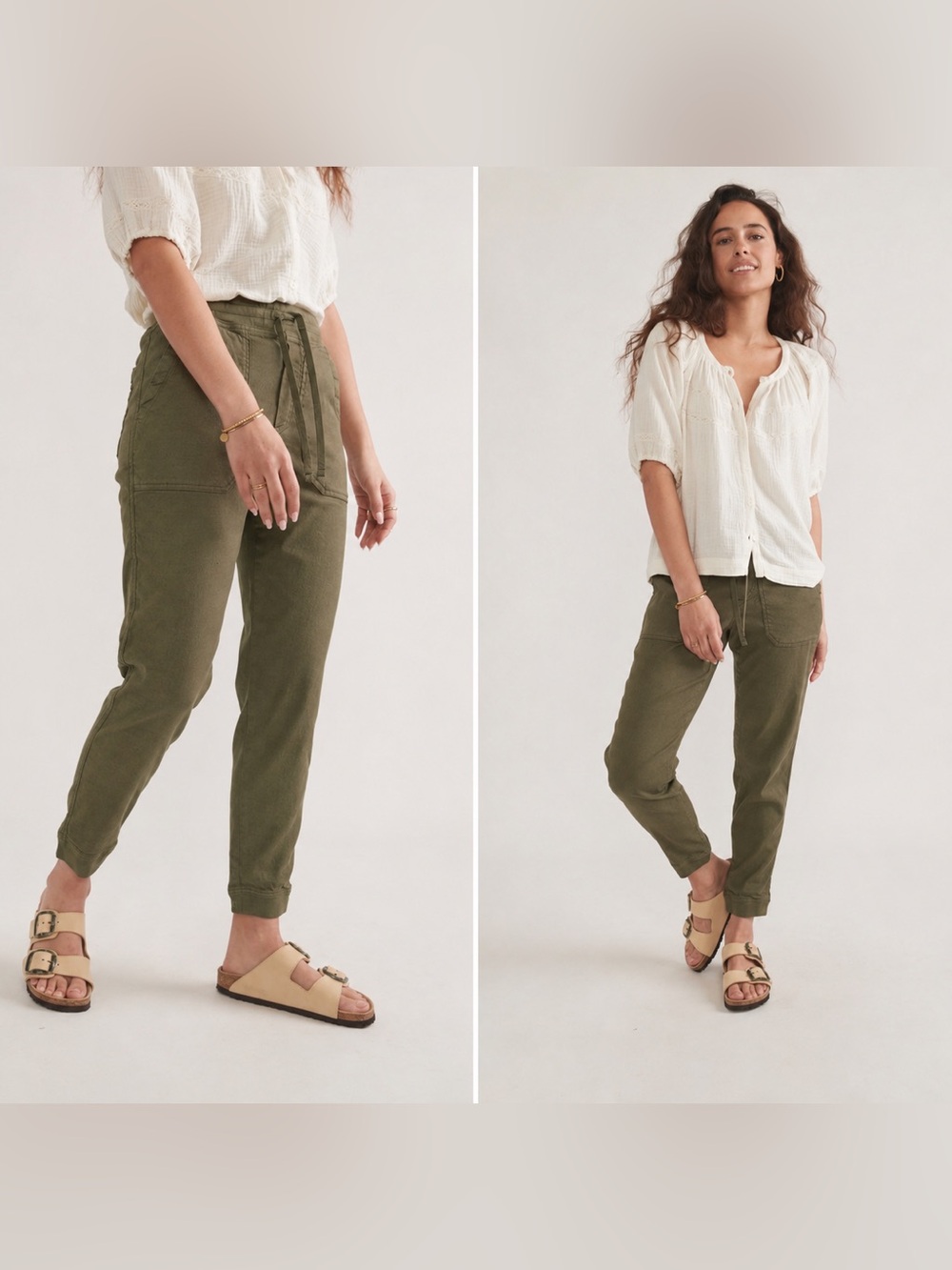 Marine Layer Luna Drapey Jogger in Military Olive Cargo‎ Pant Women's.